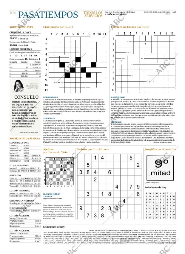 ABC MADRID 20-03-2011 página 104