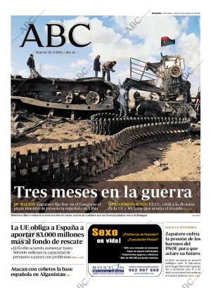 ABC MADRID 22-03-2011 página 1