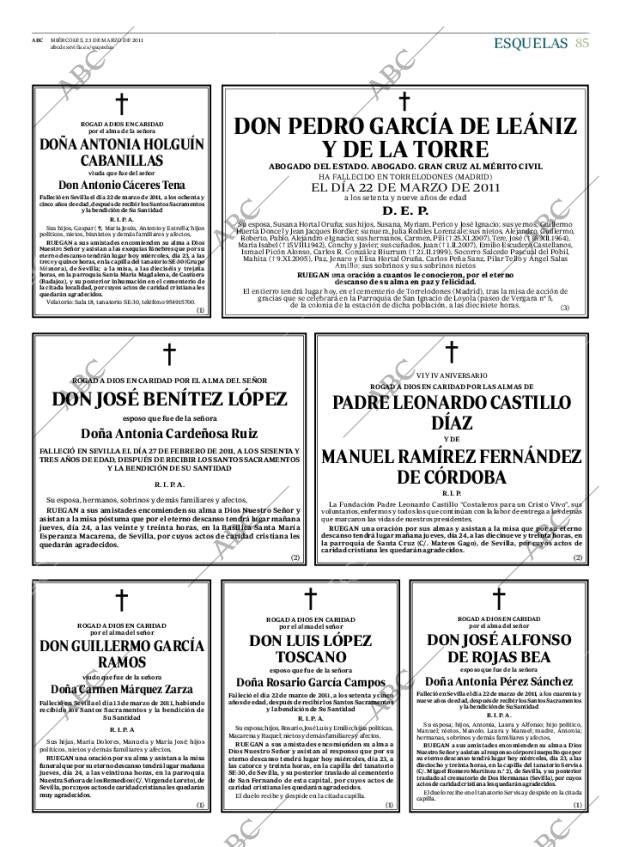 ABC SEVILLA 23-03-2011 página 85