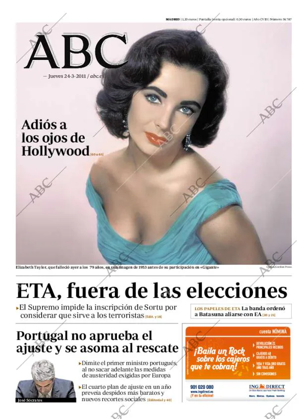 ABC MADRID 24-03-2011 página 1