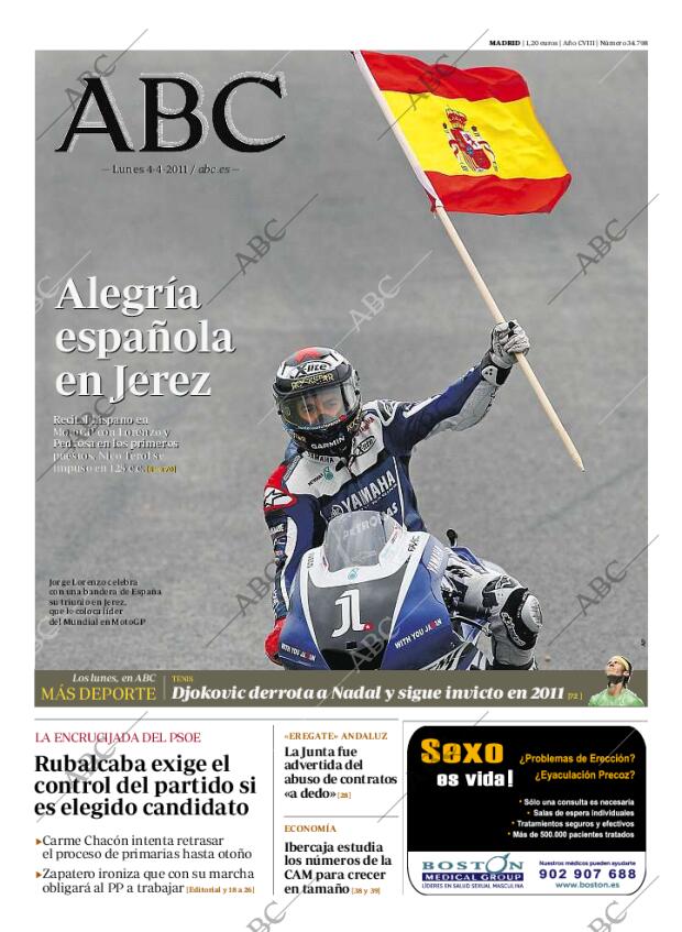ABC MADRID 04-04-2011 página 1