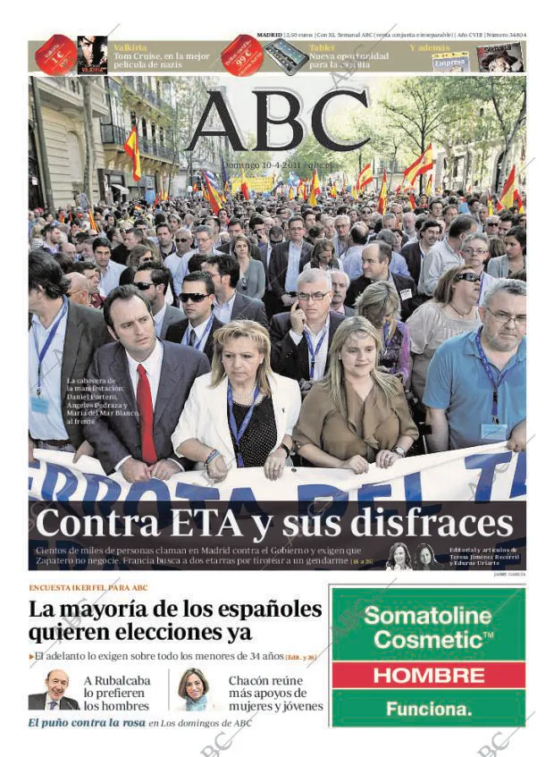 ABC MADRID 10-04-2011 página 1