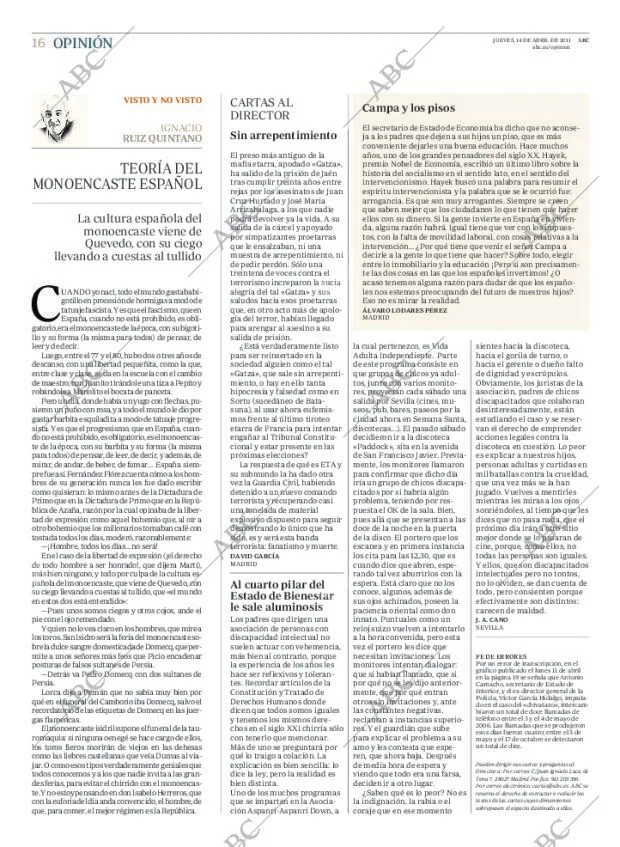 ABC MADRID 14-04-2011 página 16