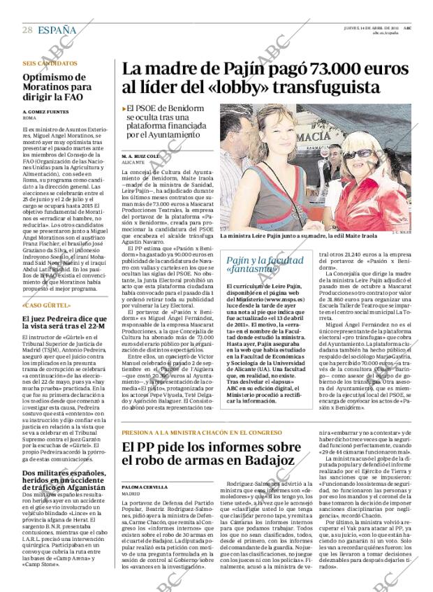 ABC MADRID 14-04-2011 página 28