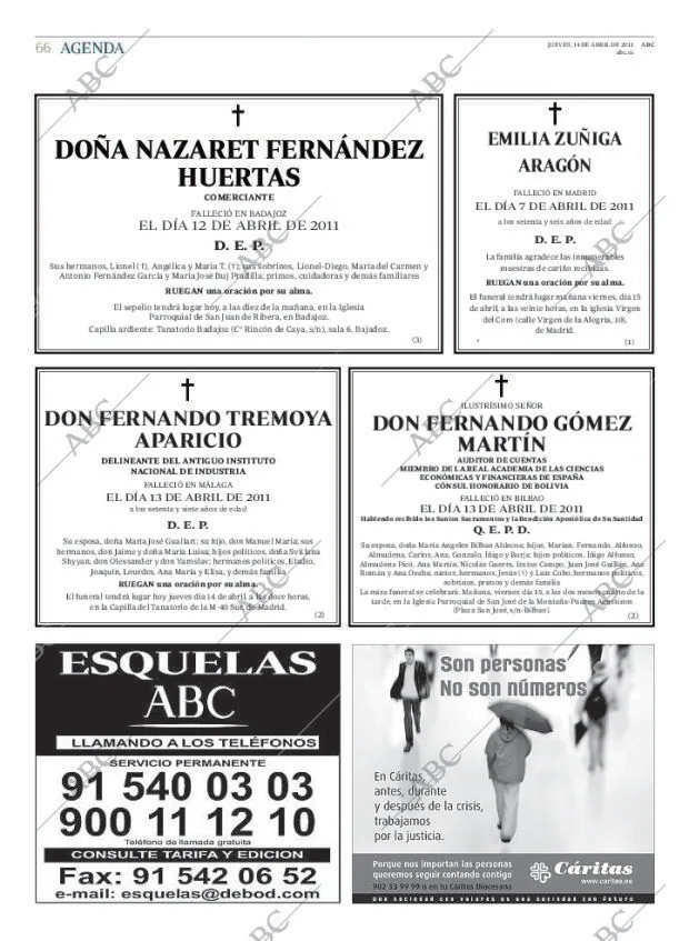 ABC MADRID 14-04-2011 página 66