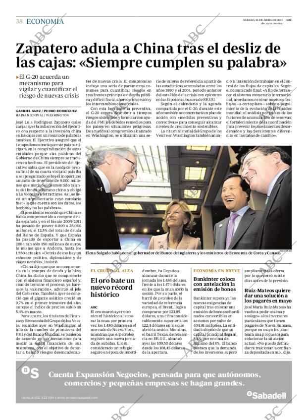ABC MADRID 16-04-2011 página 38