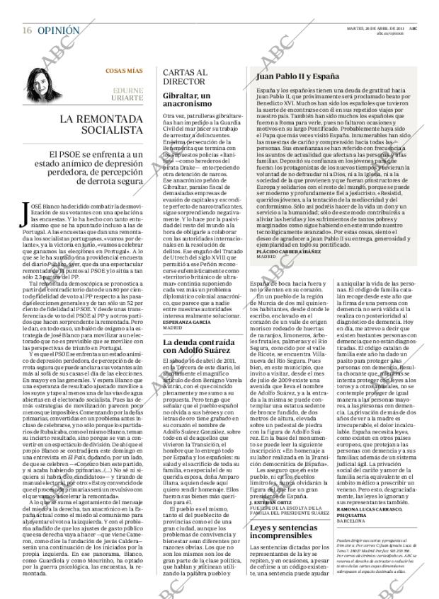 ABC MADRID 26-04-2011 página 16