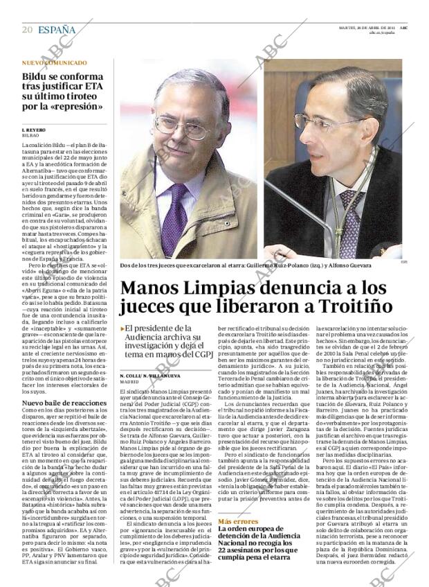 ABC MADRID 26-04-2011 página 20