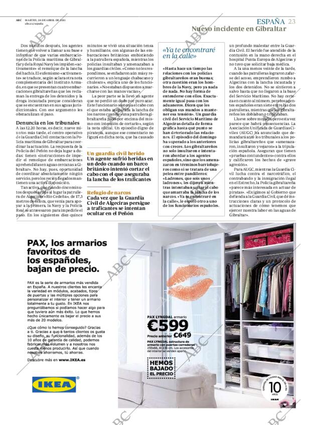 ABC MADRID 26-04-2011 página 23