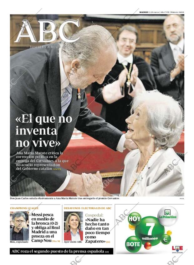 ABC MADRID 28-04-2011 página 1