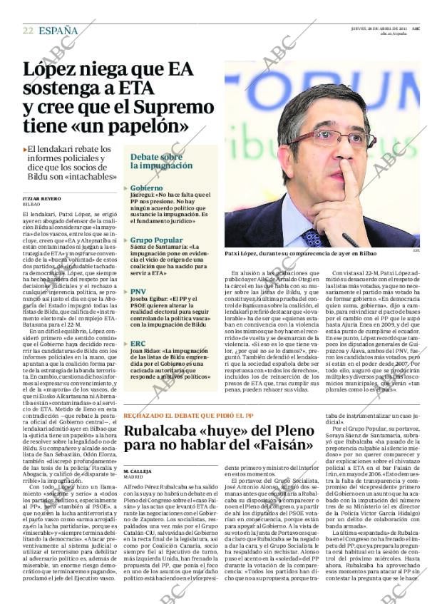 ABC MADRID 28-04-2011 página 22