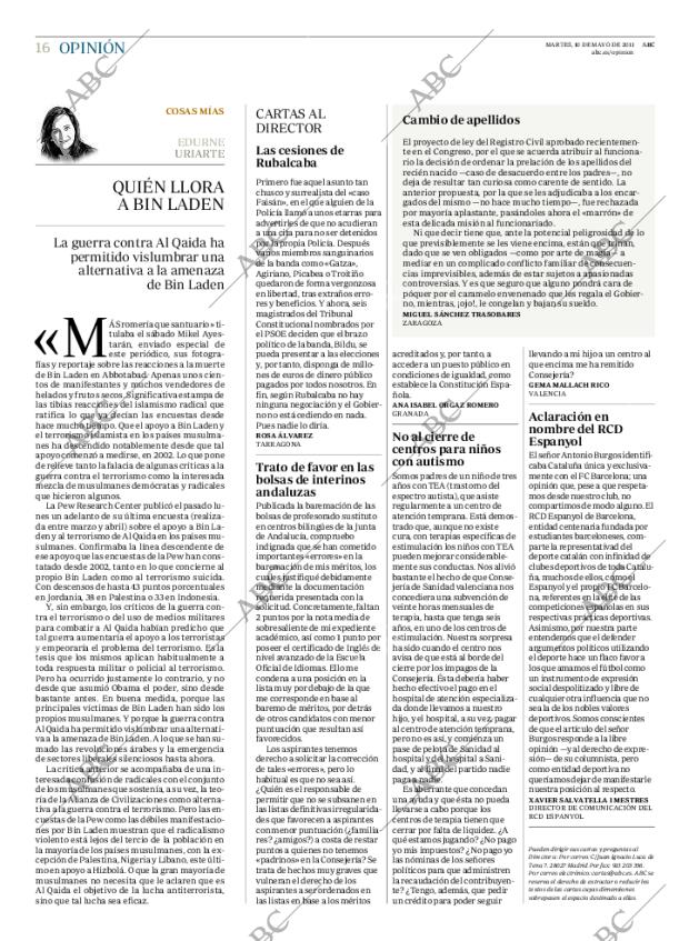 ABC MADRID 10-05-2011 página 16
