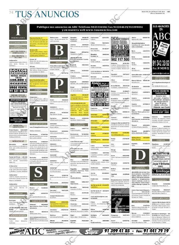 ABC MADRID 10-05-2011 página 74