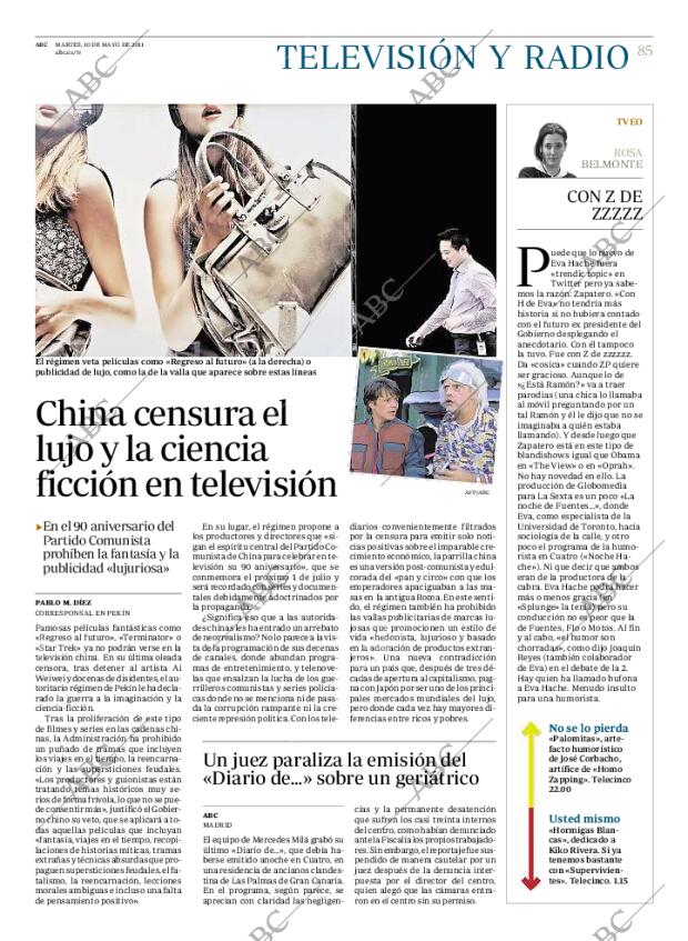 ABC MADRID 10-05-2011 página 85