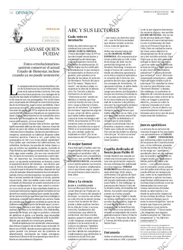 ABC MADRID 22-05-2011 página 16