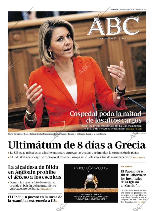 ABC MADRID 21-06-2011 página 1