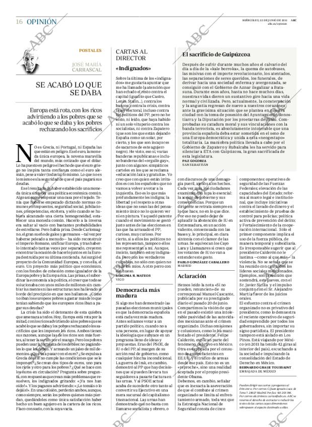 ABC MADRID 22-06-2011 página 16