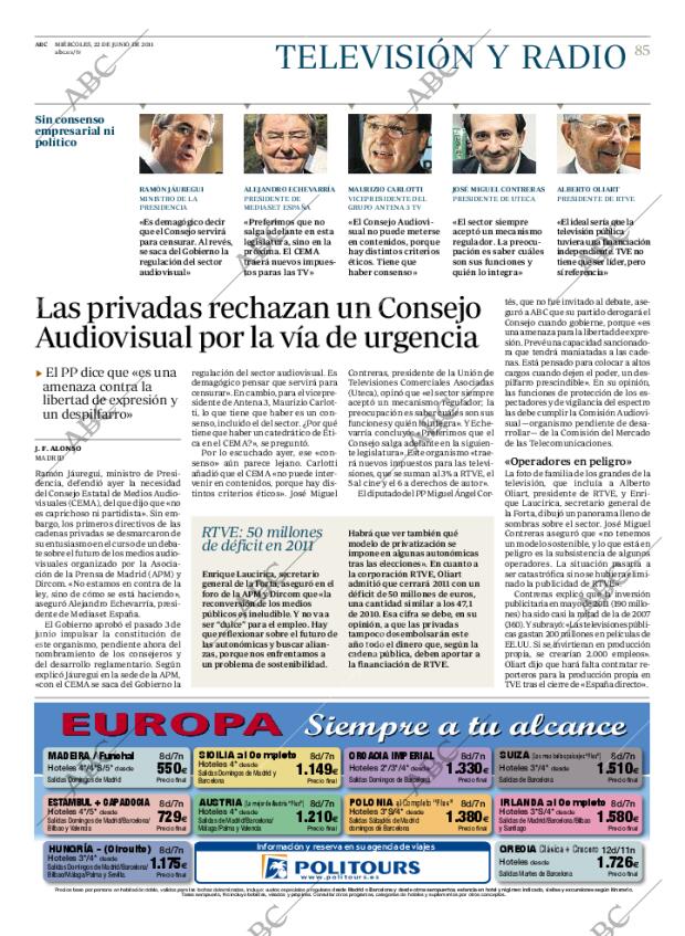 ABC MADRID 22-06-2011 página 85