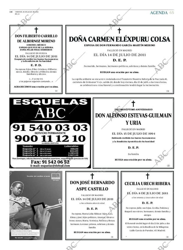 ABC MADRID 15-07-2011 página 65