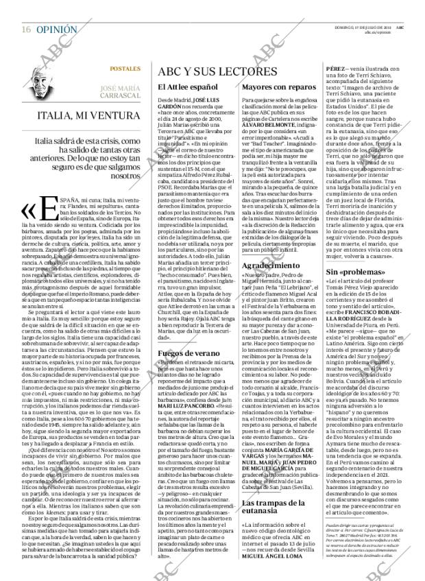ABC MADRID 17-07-2011 página 16