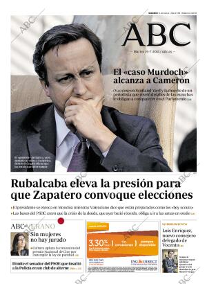 ABC MADRID 19-07-2011 página 1
