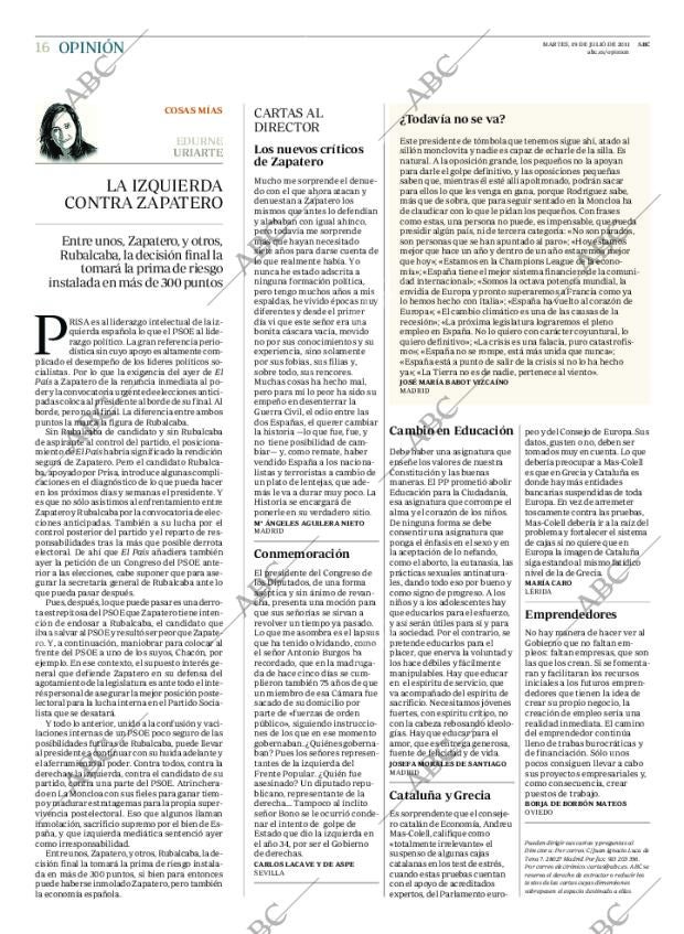 ABC MADRID 19-07-2011 página 16