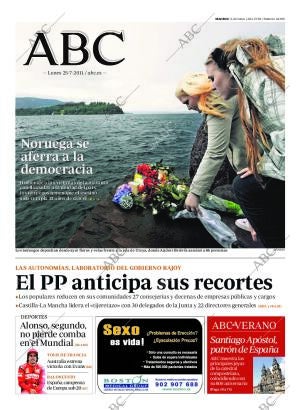 ABC MADRID 25-07-2011 página 1