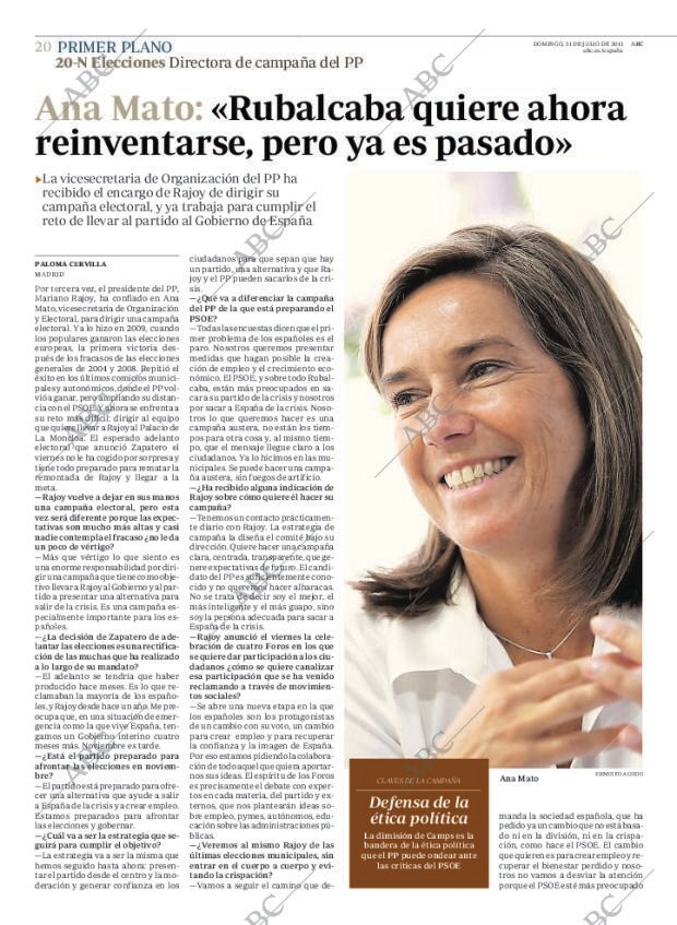 ABC MADRID 31-07-2011 página 20