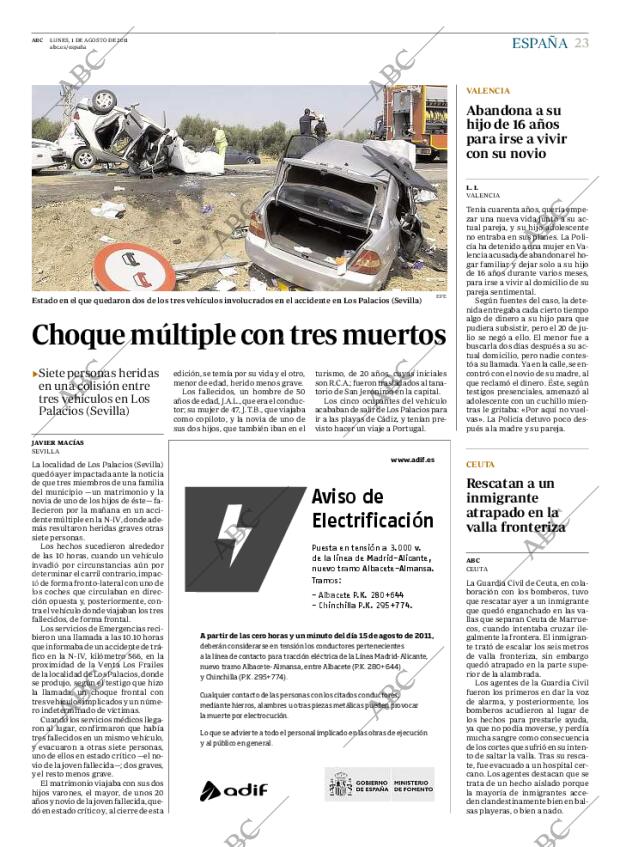ABC MADRID 01-08-2011 página 23
