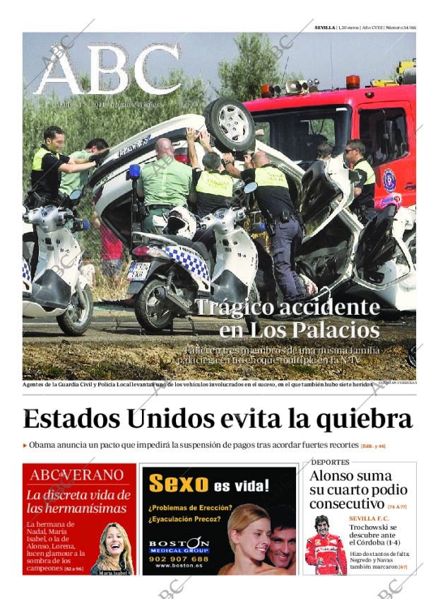 ABC SEVILLA 01-08-2011 página 1