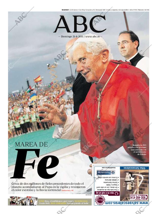 ABC MADRID 21-08-2011 página 1