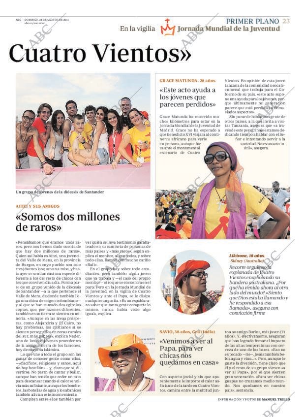 ABC MADRID 21-08-2011 página 23