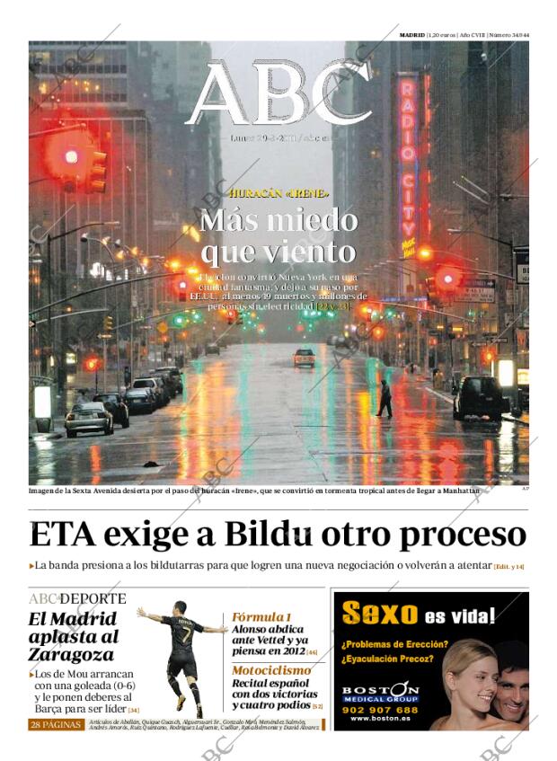 ABC MADRID 29-08-2011 página 1