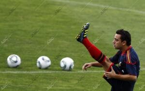 Entrenamiento de la selección española de fútbol