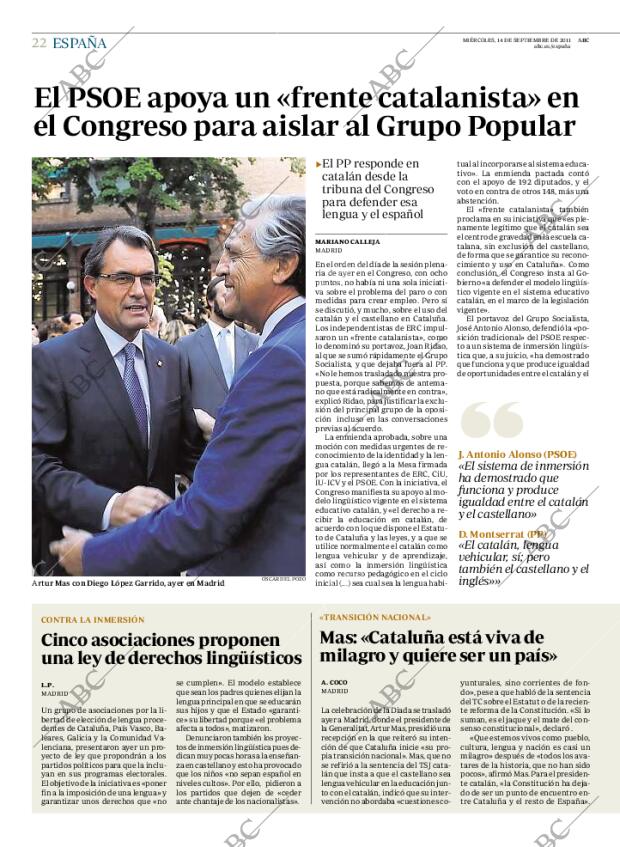 ABC MADRID 14-09-2011 página 22