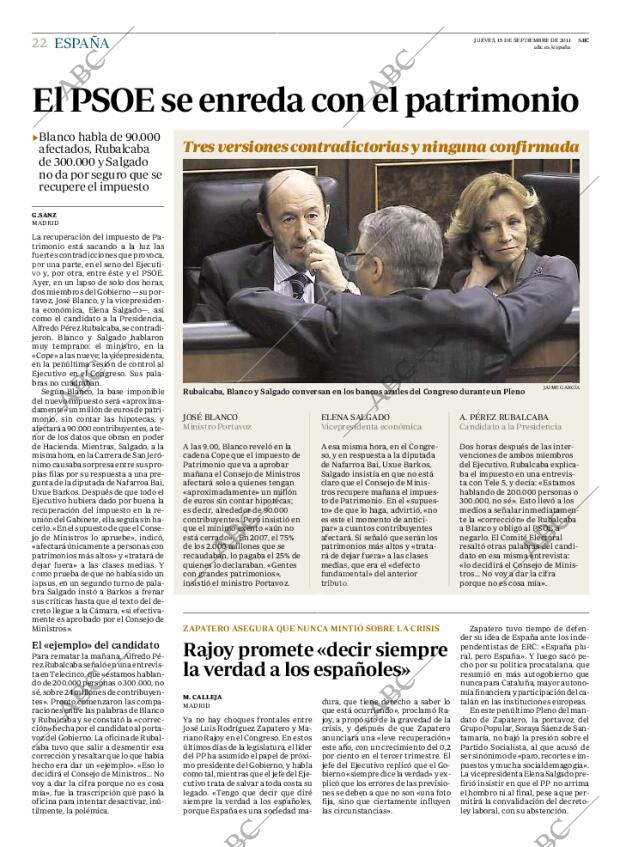 ABC MADRID 15-09-2011 página 22