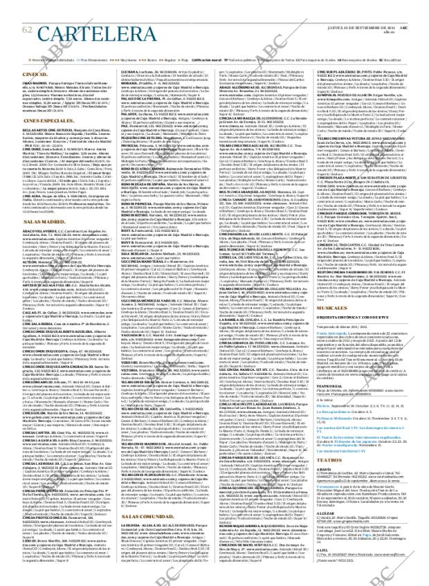 ABC MADRID 15-09-2011 página 62