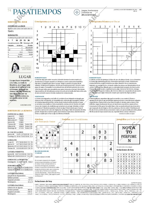 ABC MADRID 15-09-2011 página 74