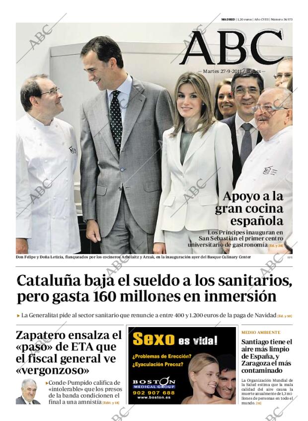ABC MADRID 27-09-2011 página 1