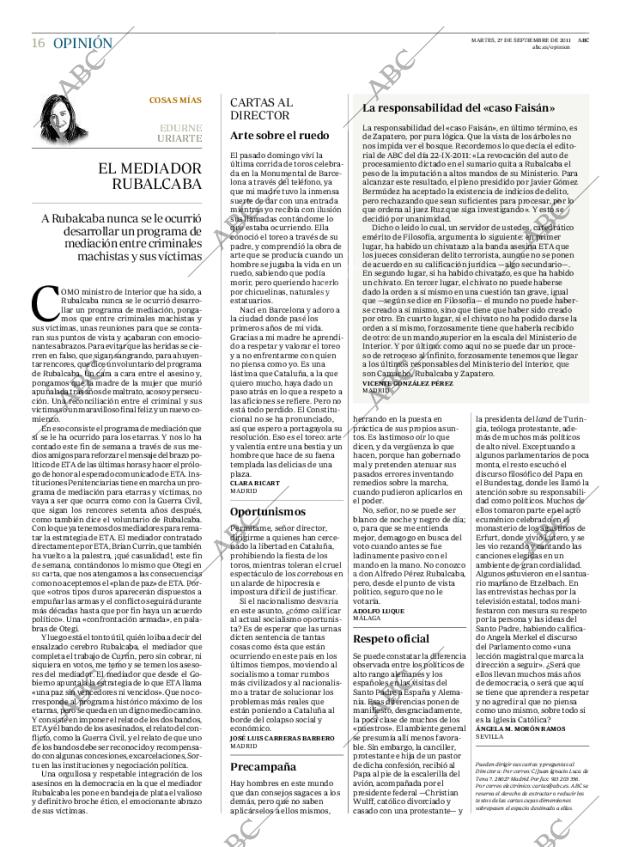 ABC MADRID 27-09-2011 página 16