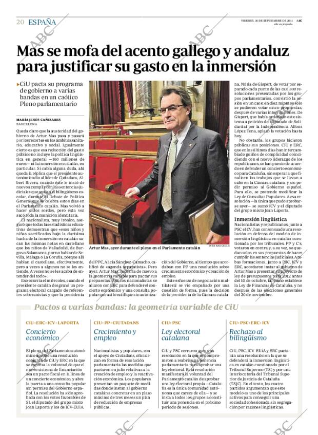ABC MADRID 30-09-2011 página 20