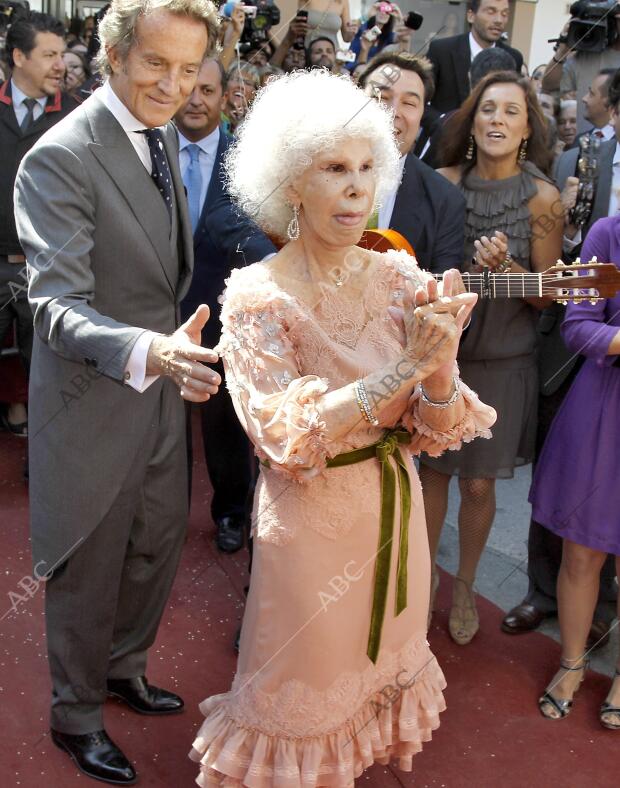 Boda de la duquesa de Alba con Alfonso diez en el palacio de las Dueñas