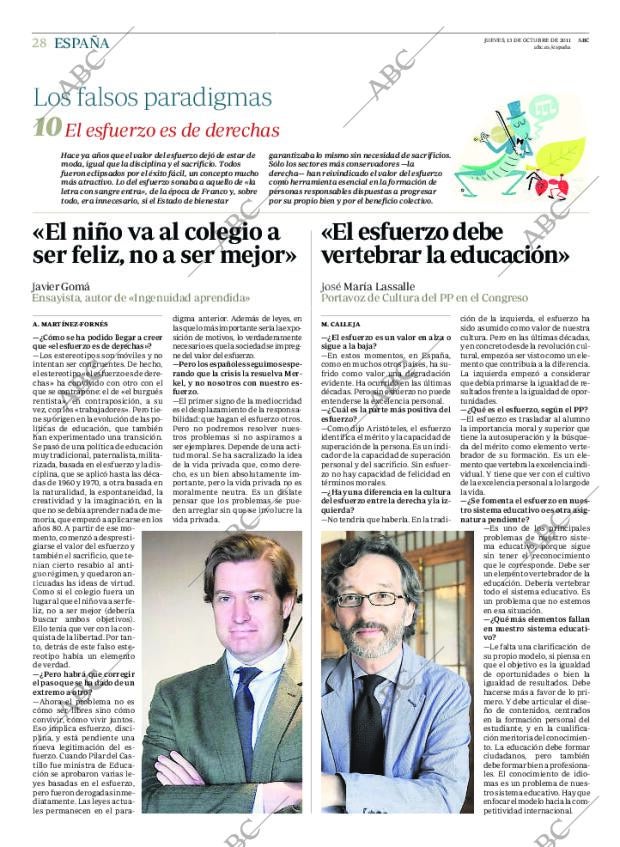 ABC MADRID 13-10-2011 página 28
