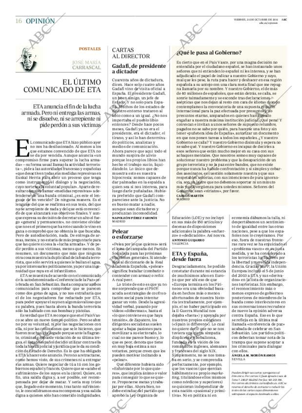 ABC MADRID 21-10-2011 página 16