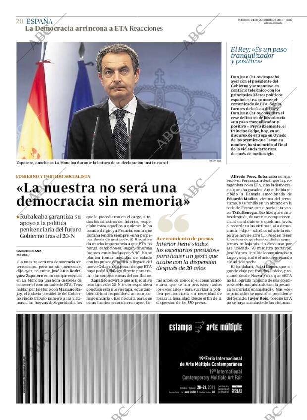 ABC MADRID 21-10-2011 página 20