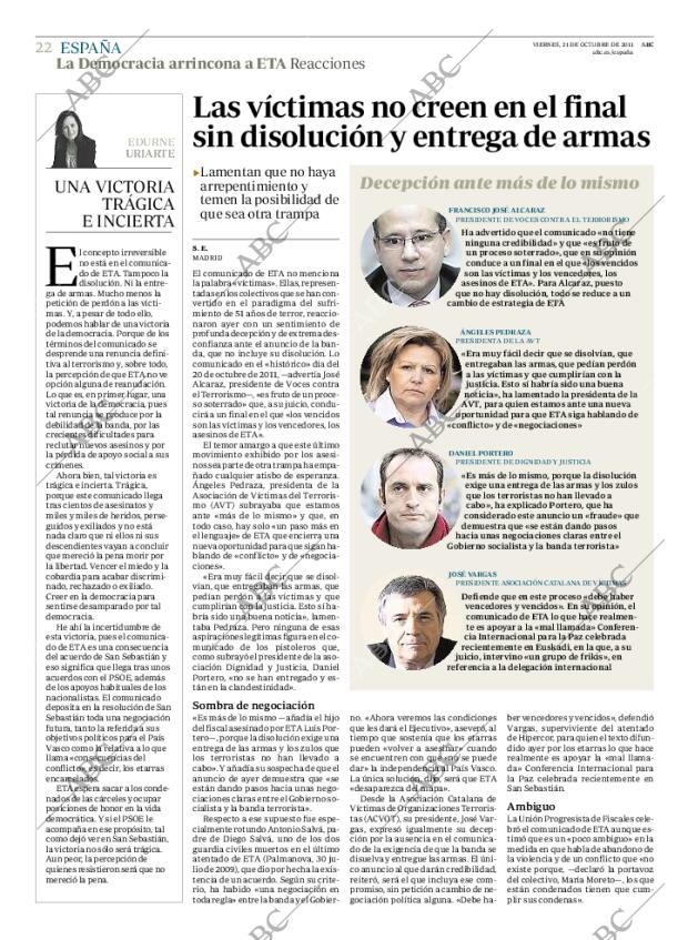 ABC MADRID 21-10-2011 página 22