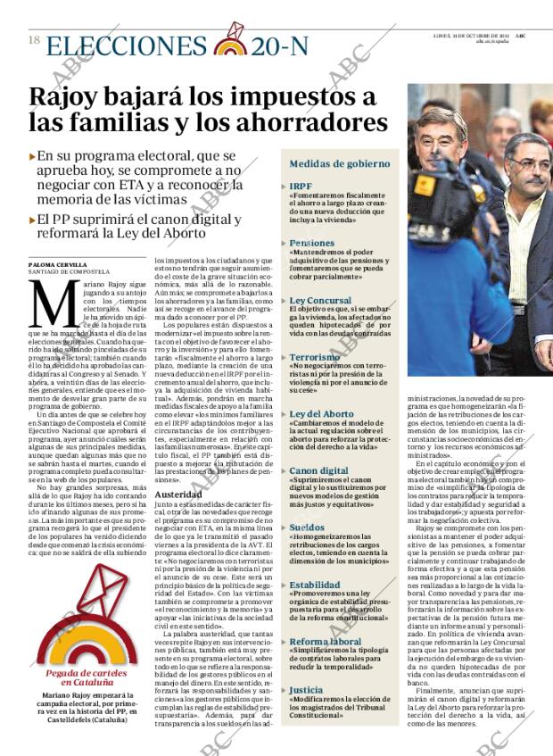 ABC MADRID 31-10-2011 página 18