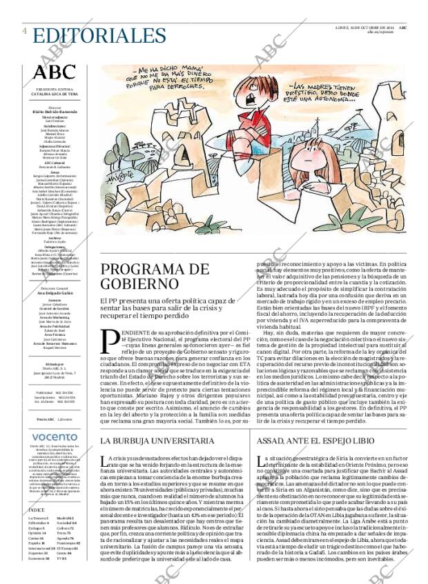 ABC MADRID 31-10-2011 página 4