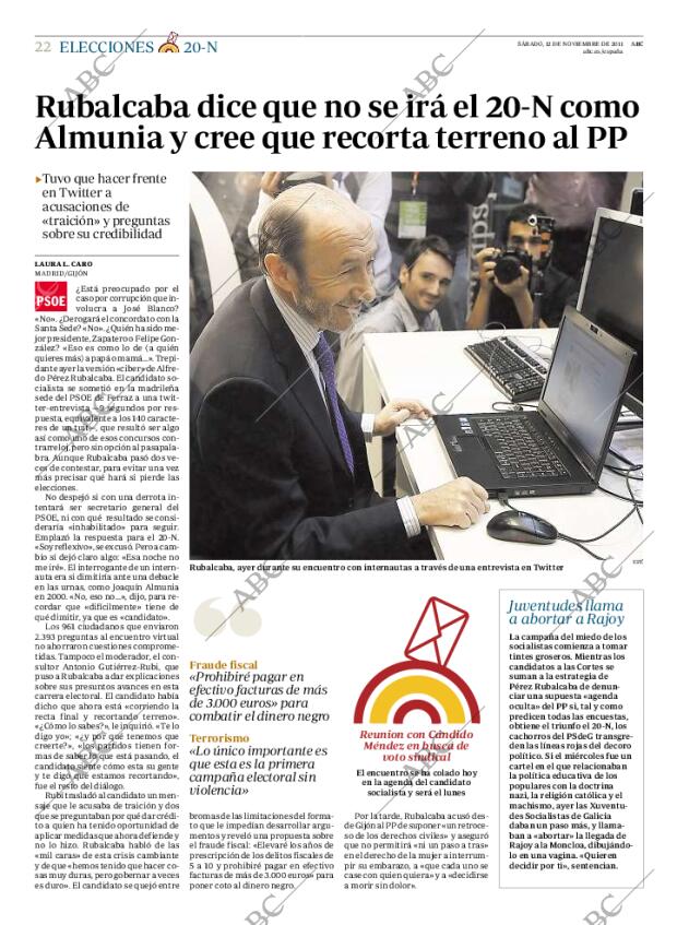ABC MADRID 12-11-2011 página 22