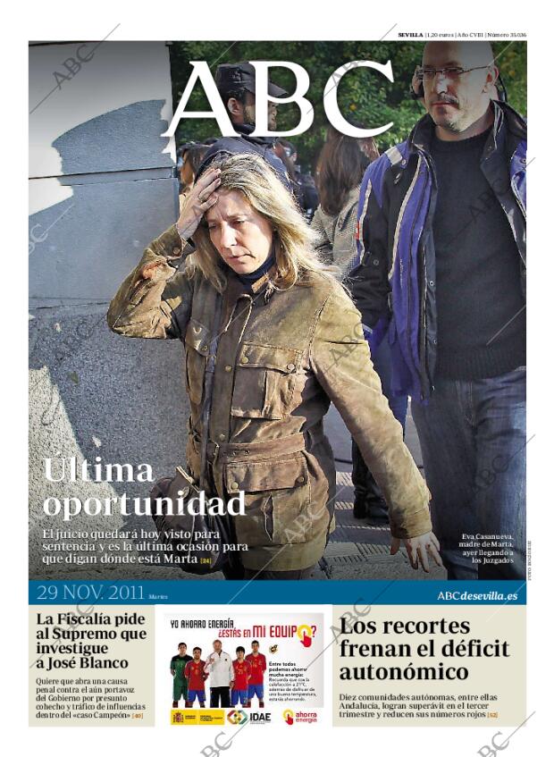 ABC SEVILLA 29-11-2011 página 1